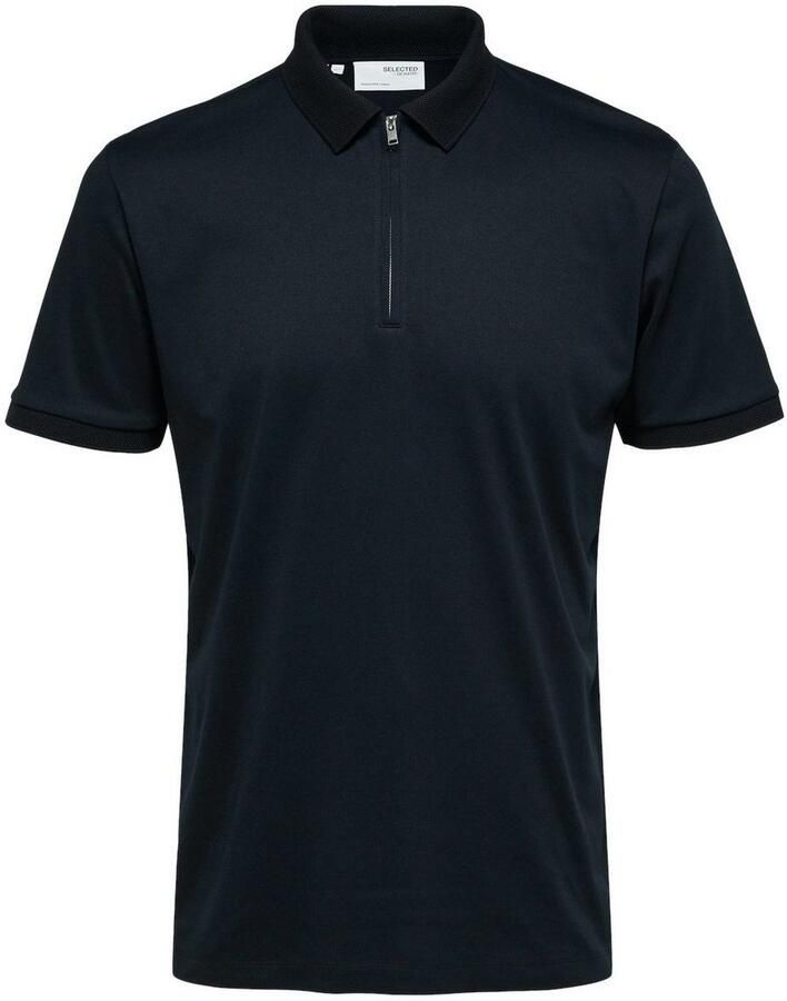 Selected Homme Regular fit poloshirt met ritssluiting model 'FAVE' - Foto 4