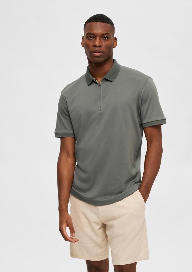 Selected Regular fit poloshirt van katoenmix model 'FAVE'