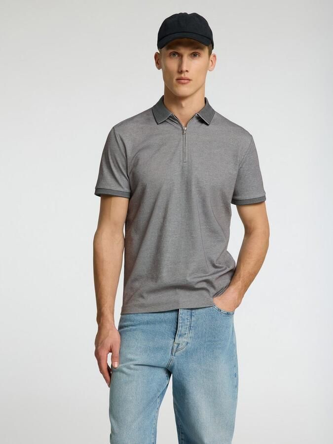 SELECTED HOMME Poloshirt SLHFAVE ZIP SS POLO NOOS - Foto 5