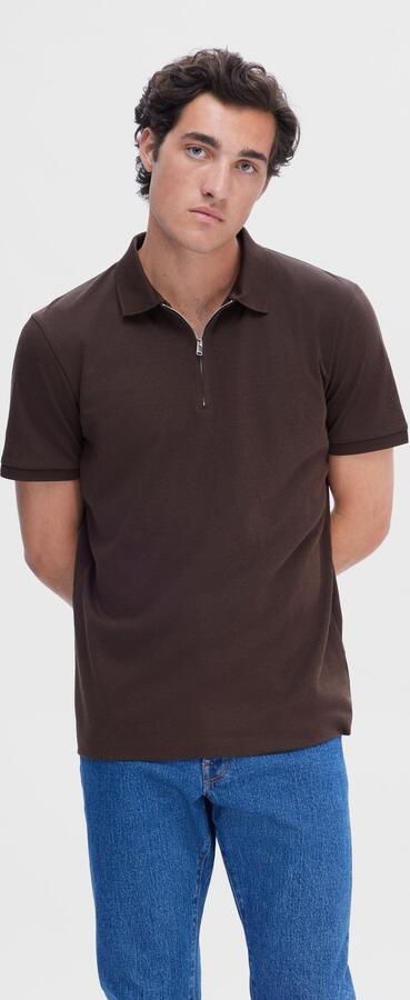 Selected Homme Regular fit poloshirt van katoenmix model 'FAVE' - Foto 8