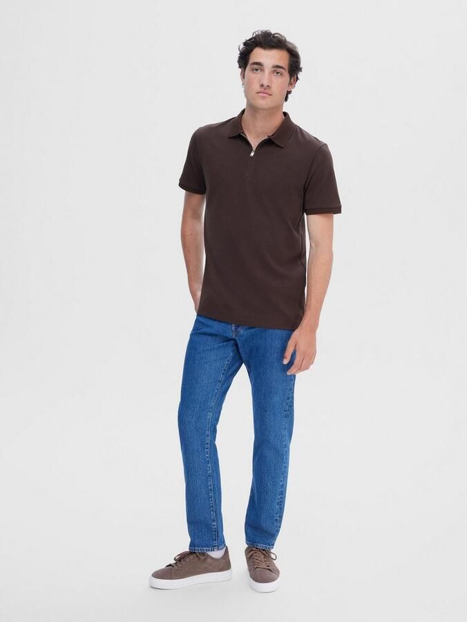 Selected Homme Regular fit poloshirt van katoenmix model 'FAVE' - Foto 4