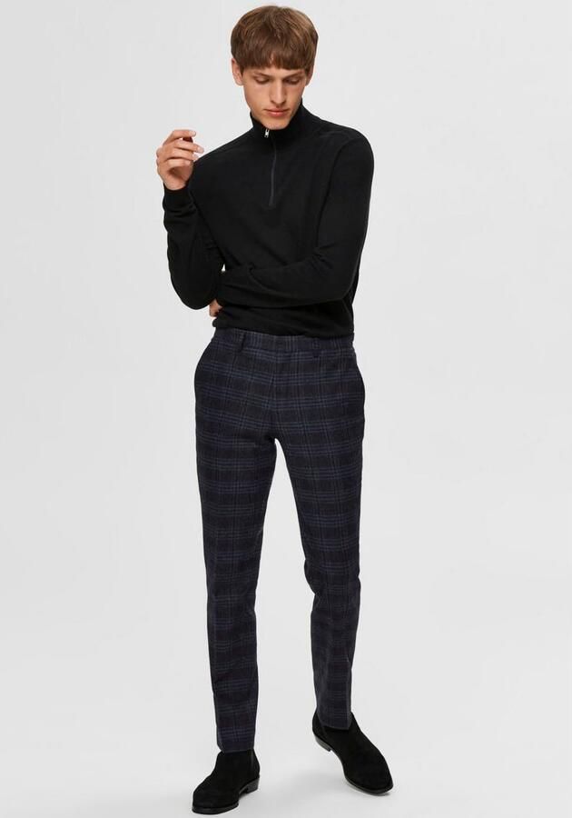 SELECTED HOMME Heren Truien & Vesten Slhberg Half Zip Cardigan Noos Zwart - Foto 8