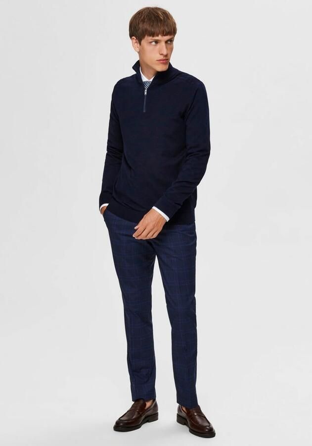 SELECTED HOMME Heren Truien & Vesten Slhberg Half Zip Cardigan Noos Donkerblauw - Foto 10