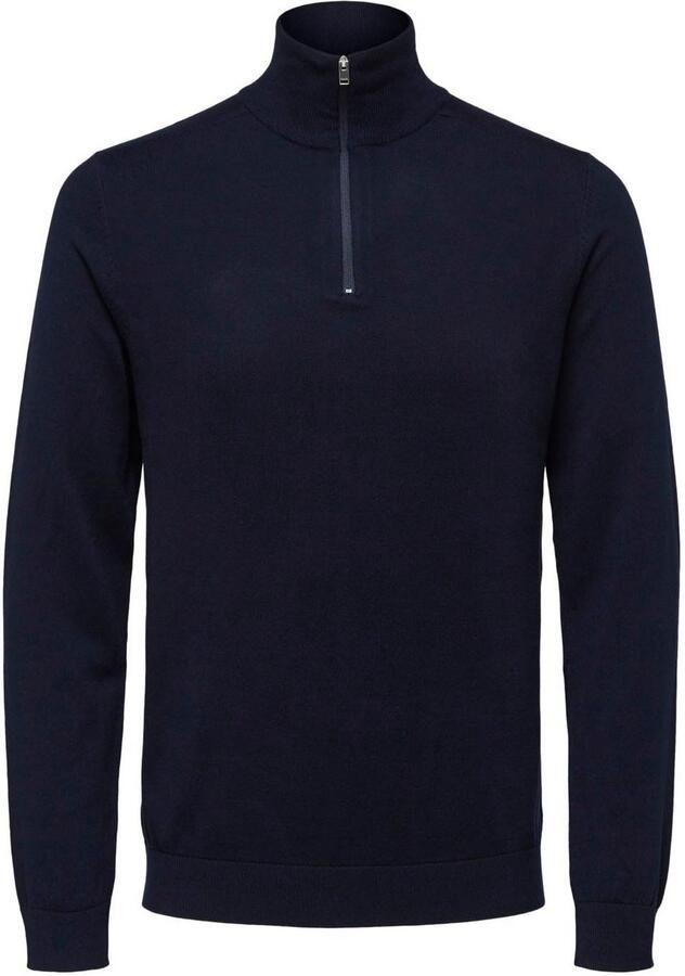 SELECTED HOMME Heren Truien & Vesten Slhberg Half Zip Cardigan Noos Donkerblauw - Foto 9