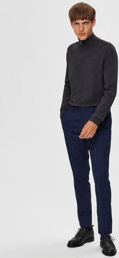 SELECTED HOMME Heren Truien & Vesten Slhberg Half Zip Cardigan Noos Grijs - Foto 12