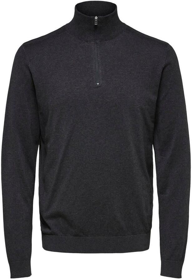 SELECTED HOMME Heren Truien & Vesten Slhberg Half Zip Cardigan Noos Grijs - Foto 11