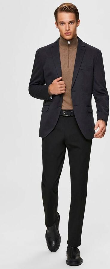 SELECTED HOMME Heren Truien & Vesten Slhberg Half Zip Cardigan Noos Bruin - Foto 12