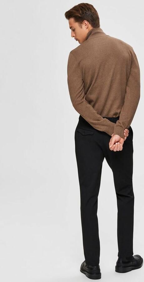 SELECTED HOMME Heren Truien & Vesten Slhberg Half Zip Cardigan Noos Bruin - Foto 11