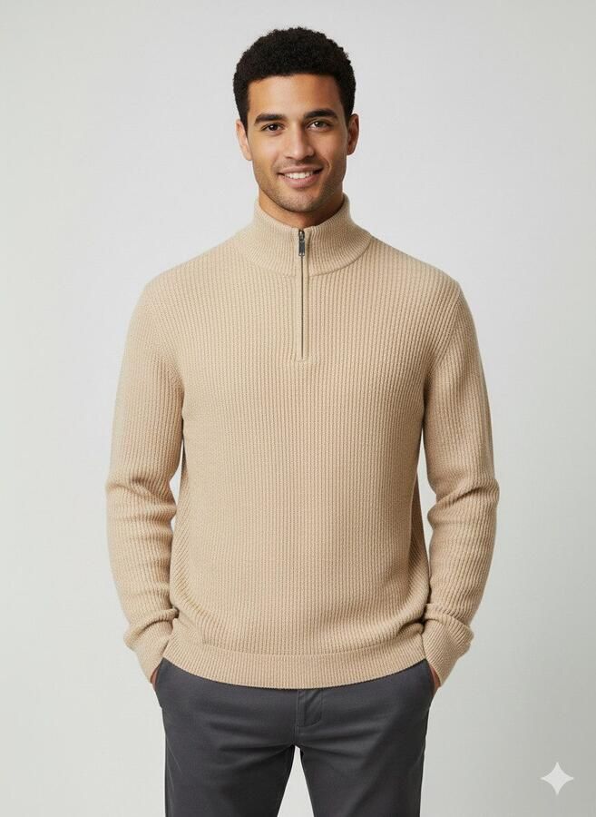 SELECTED HOMME Schipperstrui SLHTHEO LS KNIT STRUCTURE HALF ZIP D - Foto 2