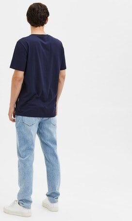 SELECTED HOMME Heren Polo's & T-shirts Slhaspen Ss O-neck Tee Noos Donkerblauw - Foto 11
