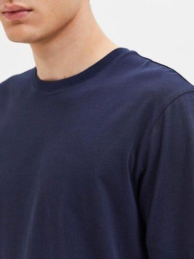 SELECTED HOMME Heren Polo's & T-shirts Slhaspen Ss O-neck Tee Noos Donkerblauw - Foto 7