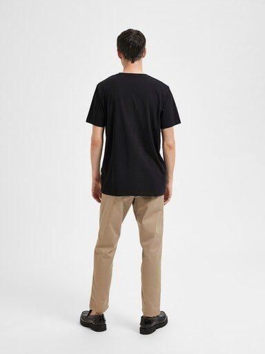 SELECTED HOMME Heren Polo's & T-shirts Slhaspen Ss O-neck Tee Noos Zwart - Foto 10