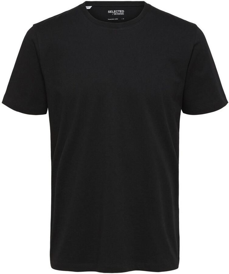 SELECTED HOMME Heren Polo's & T-shirts Slhaspen Ss O-neck Tee Noos Zwart - Foto 5