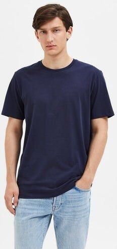 SELECTED HOMME Heren Polo's & T-shirts Slhaspen Ss O-neck Tee Noos Donkerblauw - Foto 10