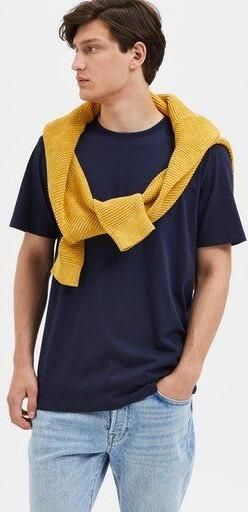 SELECTED HOMME Heren Polo's & T-shirts Slhaspen Ss O-neck Tee Noos Donkerblauw - Foto 9