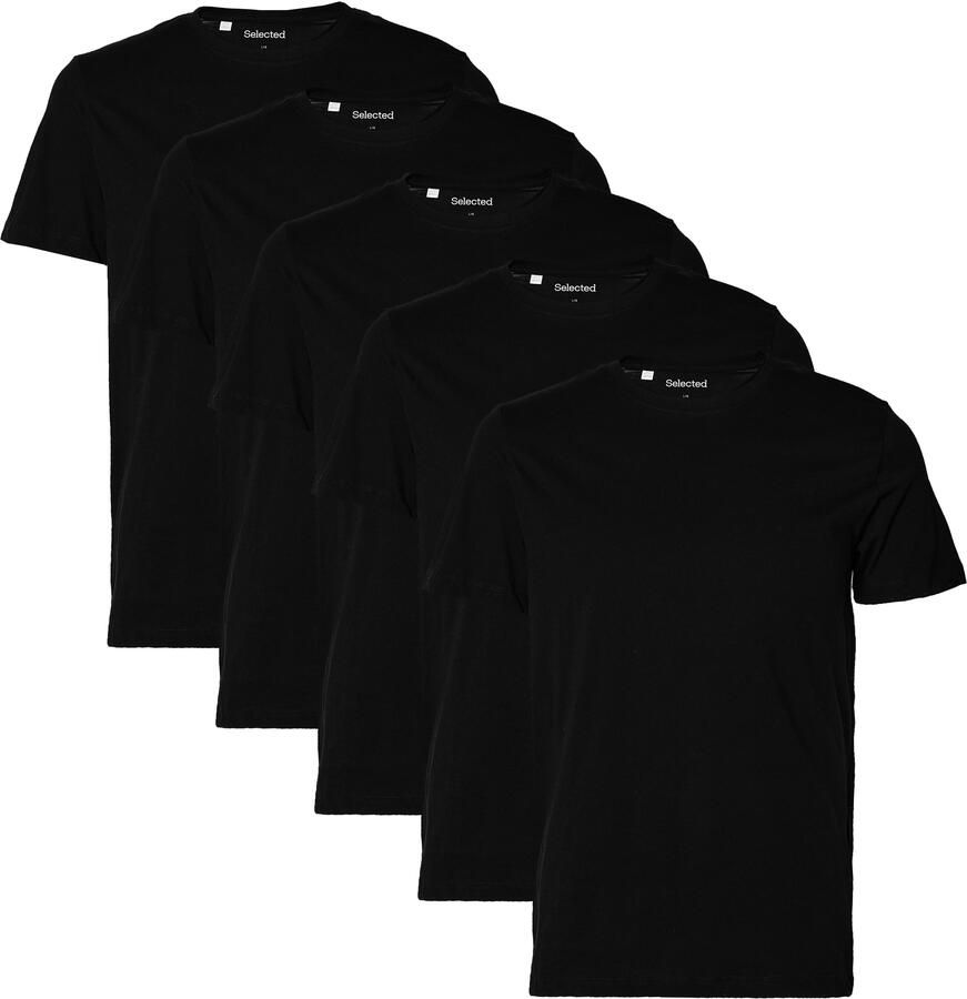 SELECTED HOMME Shirt met ronde hals SLHCORMAC SS O-NECK TEE 5 PACK NOOS (set 5-delig) - Foto 10