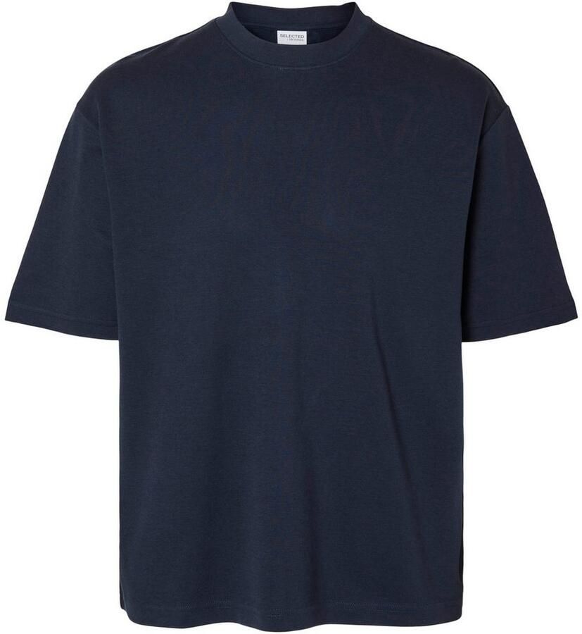 SELECTED HOMME Heren Polo's & T-shirts Slhlooseoscar Ss O-neck Tee Noos Donkerblauw - Foto 5
