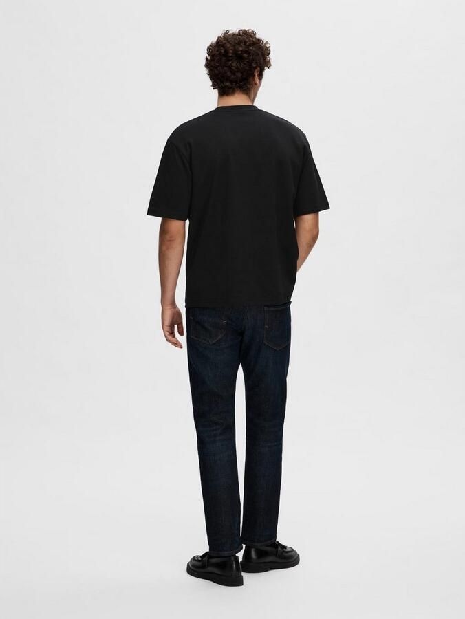 SELECTED HOMME Heren Polo's & T-shirts Slhlooseoscar Ss O-neck Tee Noos Zwart - Foto 13