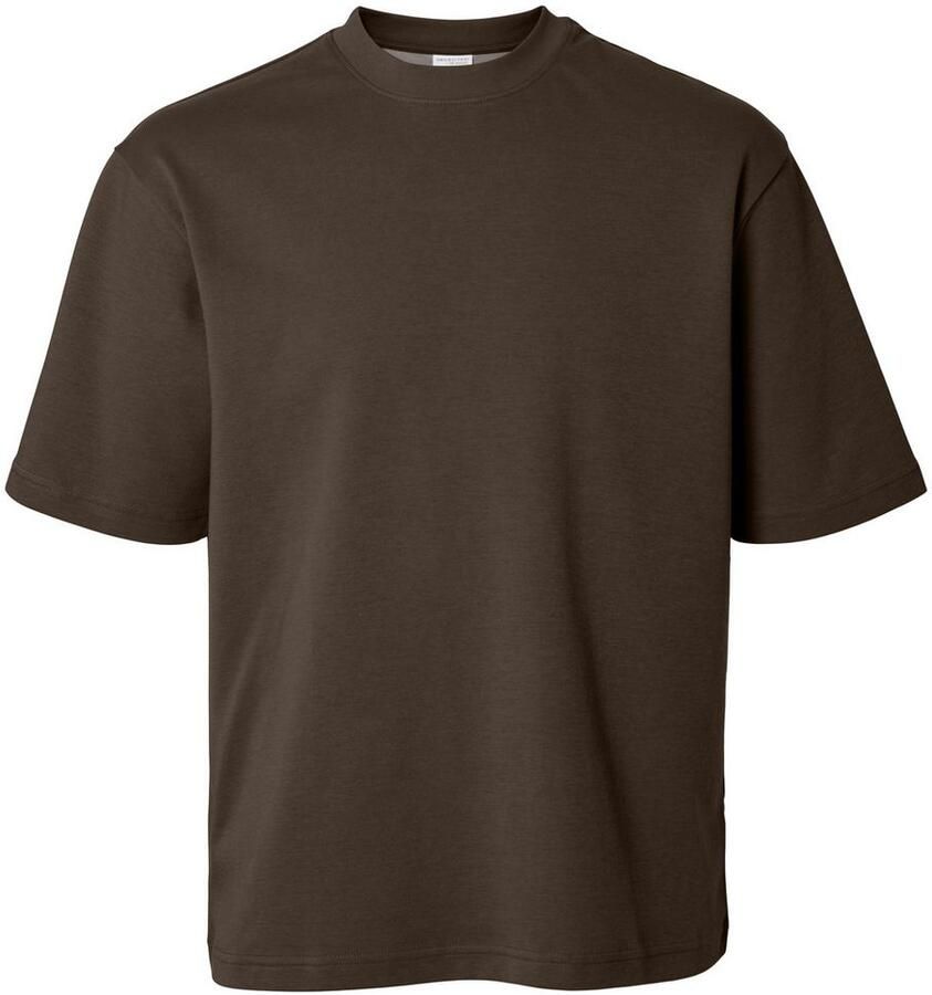 SELECTED HOMME Heren Polo's & T-shirts Slhlooseoscar Ss O-neck Tee Noos Bruin - Foto 6