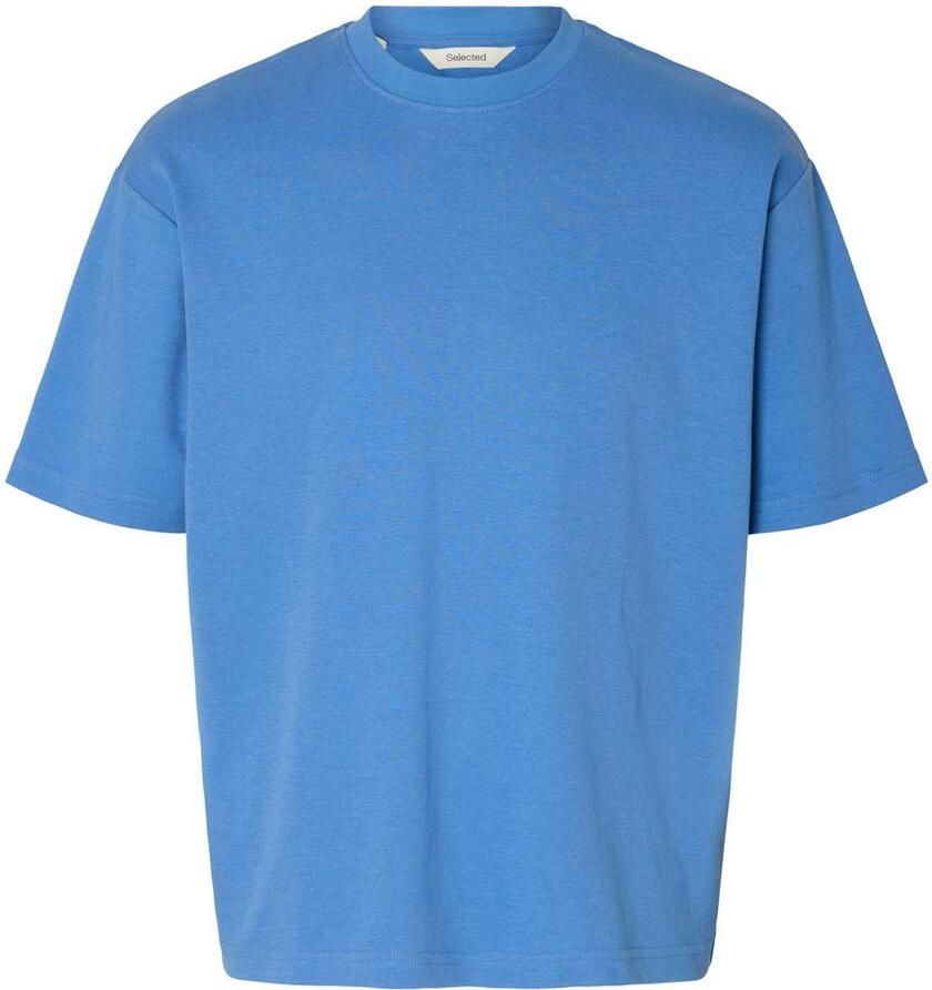 SELECTED HOMME Shirt met ronde hals SLHLOOSEOSCAR SS O-NECK TEE NOOS