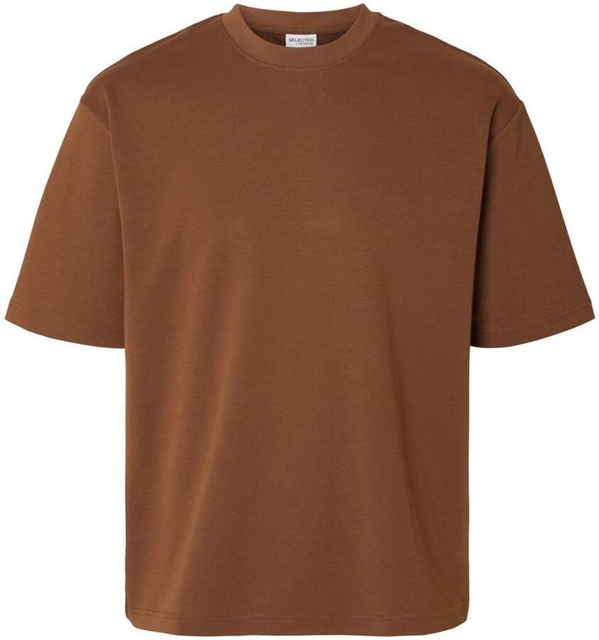 SELECTED HOMME Shirt met ronde hals SLHLOOSEOSCAR SS O-NECK TEE NOOS