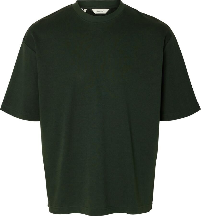 SELECTED HOMME Shirt met ronde hals SLHLOOSEOSCAR SS O-NECK TEE NOOS