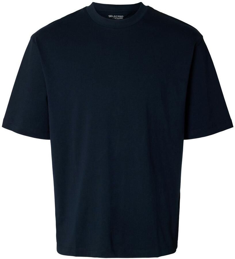 SELECTED HOMME Shirt met ronde hals SLHZLOOSE-BOB SS O-NECK TEE