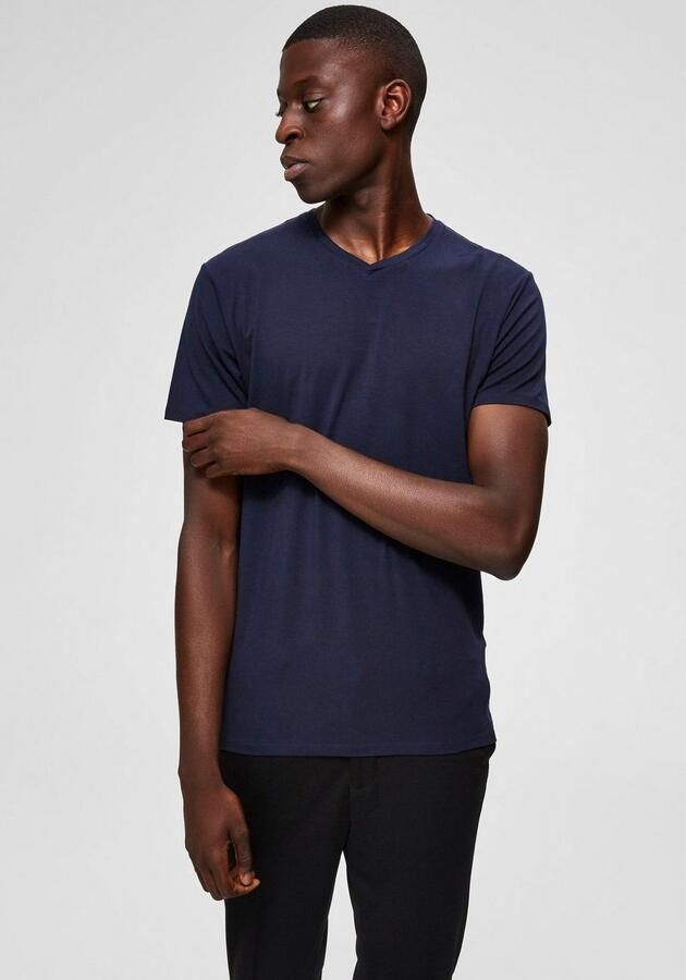 Selected Homme Regular fit T-shirt van katoenmix model 'NEWPIMA' - Foto 6