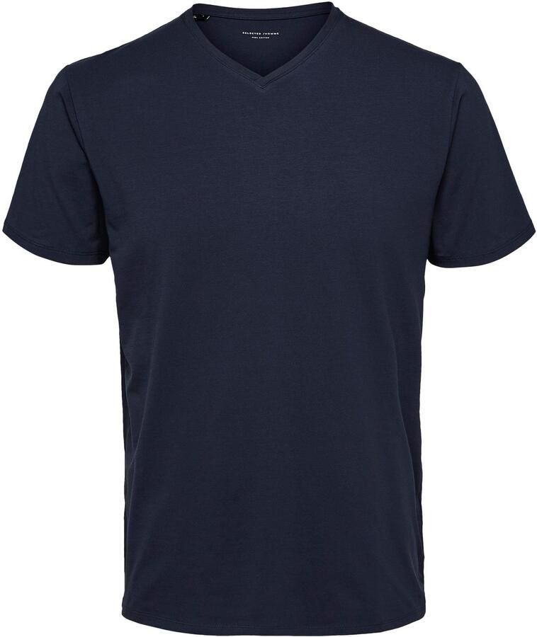 Selected Homme Regular fit T-shirt van katoenmix model 'NEWPIMA'