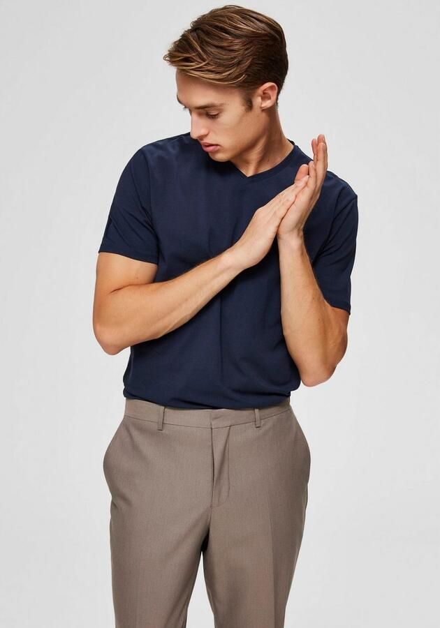 Selected Homme Regular fit T-shirt van katoenmix model 'NEWPIMA' - Foto 8