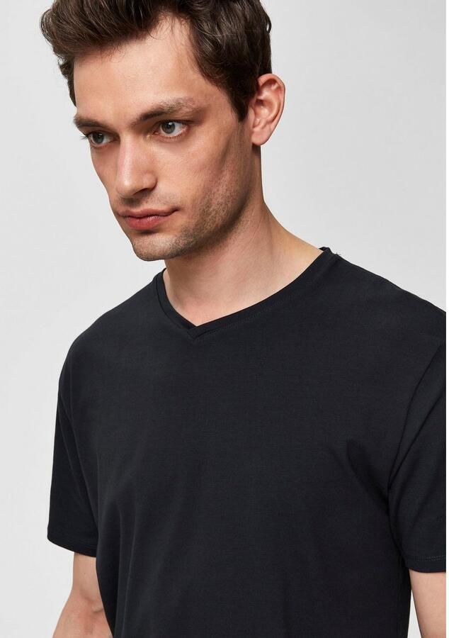 Selected Homme Regular fit T-shirt van katoenmix model 'NEWPIMA' - Foto 3