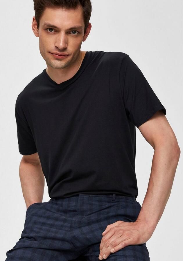 Selected Homme Regular fit T-shirt van katoenmix model 'NEWPIMA' - Foto 8