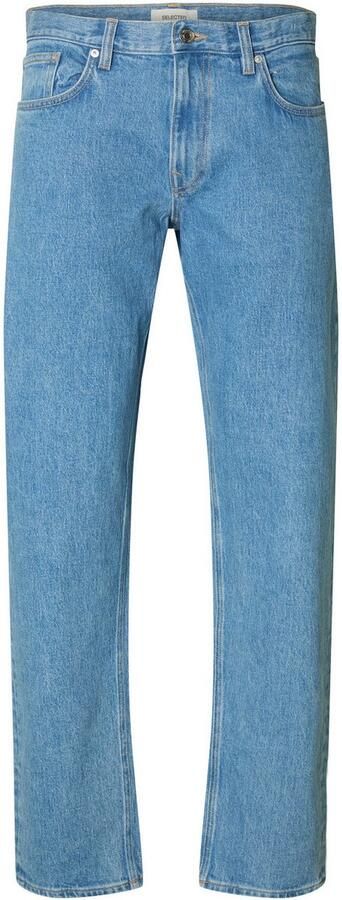 SELECTED HOMME Heren Jeans Slh196-straight Ben Kori Jeans Noos Blauw - Foto 11