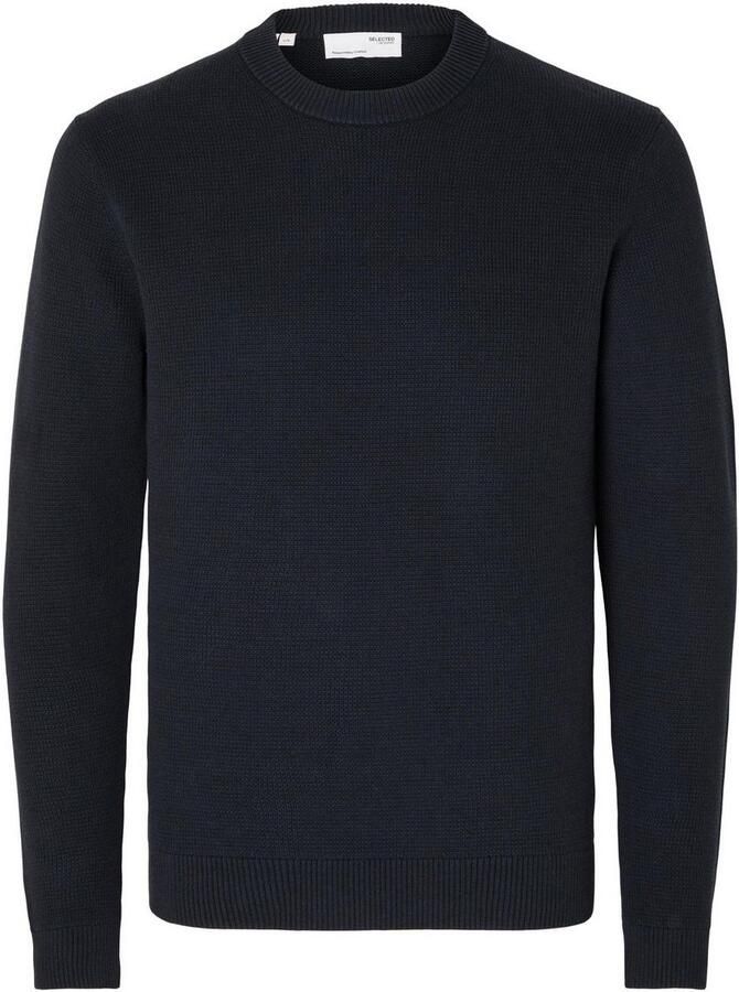 SELECTED HOMME Trui met ronde hals SLHDANE LS KNIT STRUCTURE CREW NECK NOOS