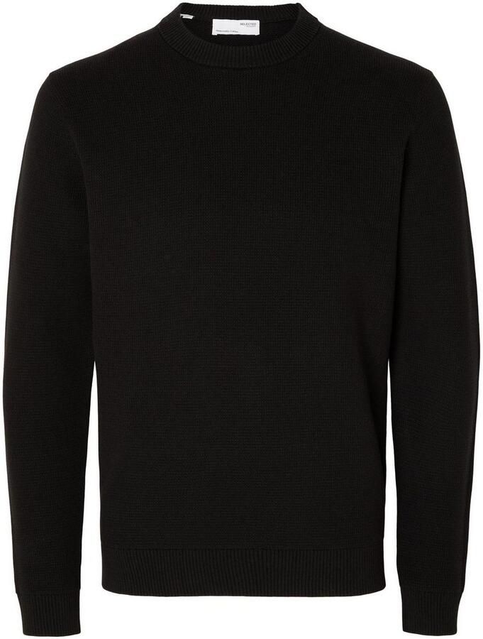 SELECTED HOMME Trui met ronde hals SLHDANE LS KNIT STRUCTURE CREW NECK NOOS