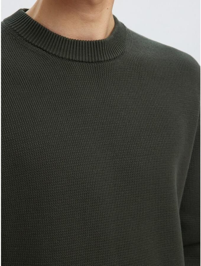 SELECTED HOMME Trui met ronde hals SLHDANE LS KNIT STRUCTURE CREW NECK NOOS - Foto 2