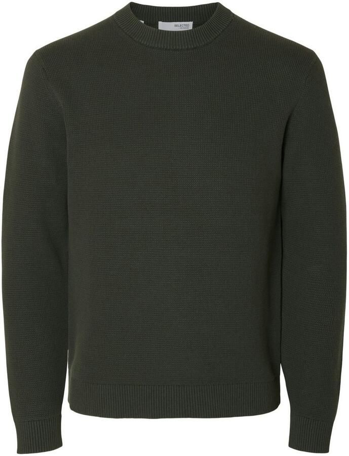 SELECTED HOMME Trui met ronde hals SLHDANE LS KNIT STRUCTURE CREW NECK NOOS
