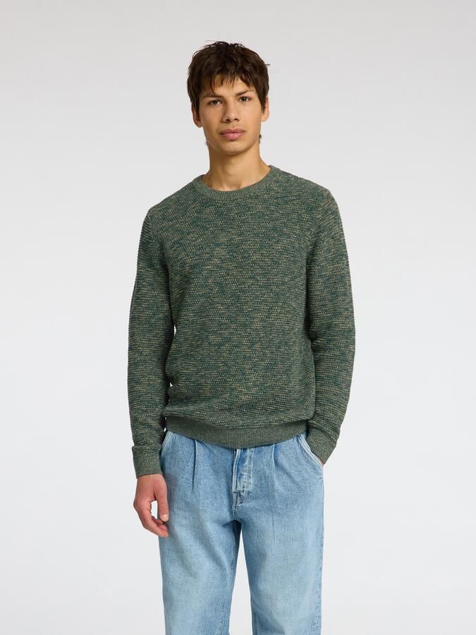 SELECTED HOMME Trui met ronde hals SLHVINCE LS KNIT BUBBLE CREW NECK NOOS - Foto 6