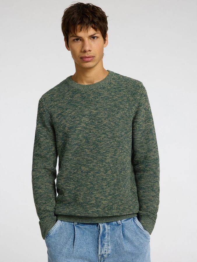 SELECTED HOMME Trui met ronde hals SLHVINCE LS KNIT BUBBLE CREW NECK NOOS - Foto 3