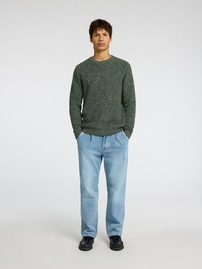 SELECTED HOMME Trui met ronde hals SLHVINCE LS KNIT BUBBLE CREW NECK NOOS - Foto 4