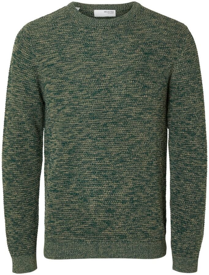 SELECTED HOMME Trui met ronde hals SLHVINCE LS KNIT BUBBLE CREW NECK NOOS
