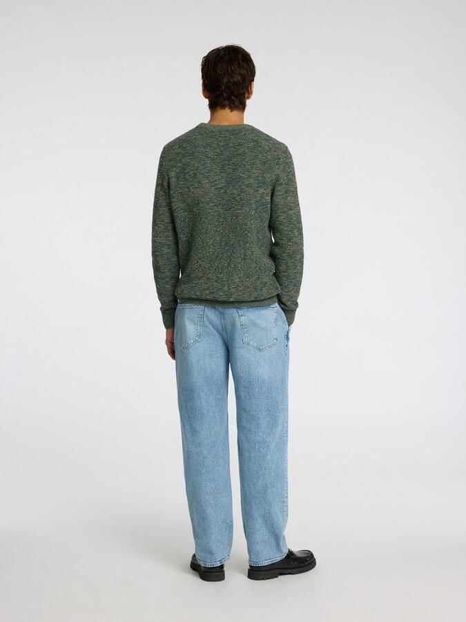 SELECTED HOMME Trui met ronde hals SLHVINCE LS KNIT BUBBLE CREW NECK NOOS - Foto 5