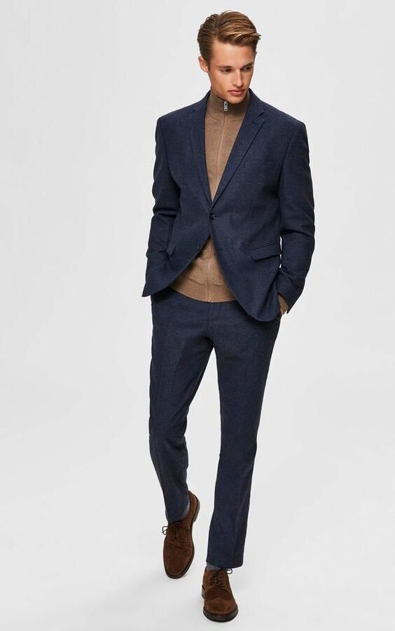 Selected Homme Regular fit gebreid jack van puur katoen model 'BERG' - Foto 5