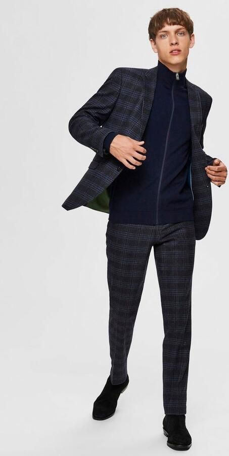 Selected Homme Regular fit gebreid jack van puur katoen model 'BERG' - Foto 5