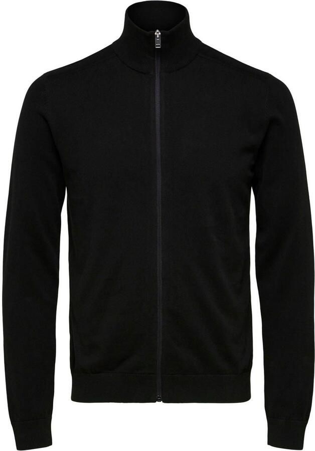 Selected Homme Regular fit gebreid jack van puur katoen model 'BERG' - Foto 4