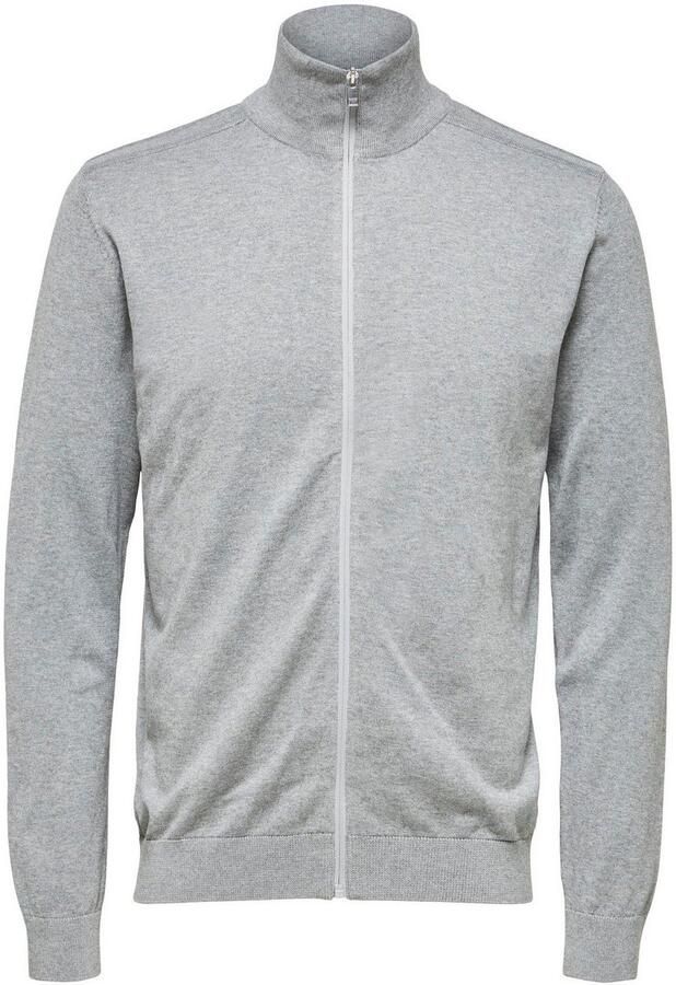 Selected Homme Regular fit gebreid jack van puur katoen model 'BERG' - Foto 4