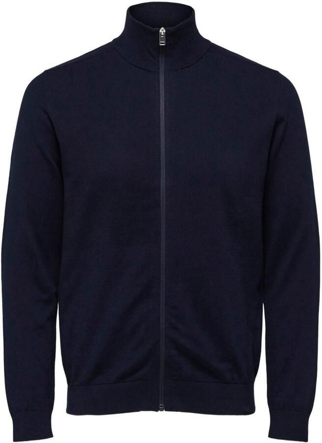 Selected Homme Regular fit gebreid jack van puur katoen model 'BERG'