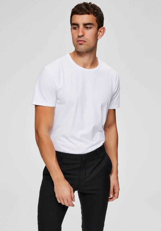 SELECTED HOMME Shirt met ronde hals Basic T-shirt