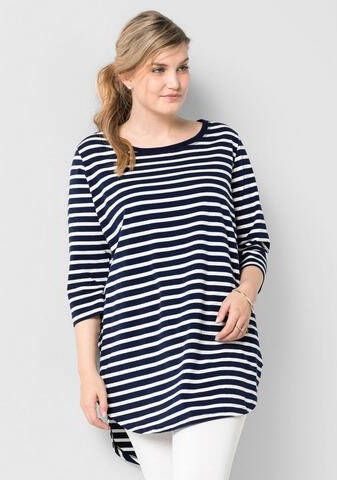 Sheego Lang shirt met strepen - Foto 2