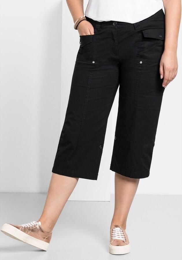 Sheego Driekwartbroek Met omslagfunctie